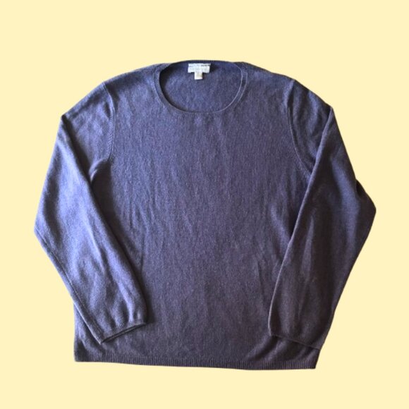 Charter Club 100% Cashmere Crewneck Sweater XL — Periwinkle (Lavender Blue) - Picture 6 of 12
